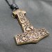 Pandantiv bronz Ciocanul lui Thor cu nod celtic 5cm